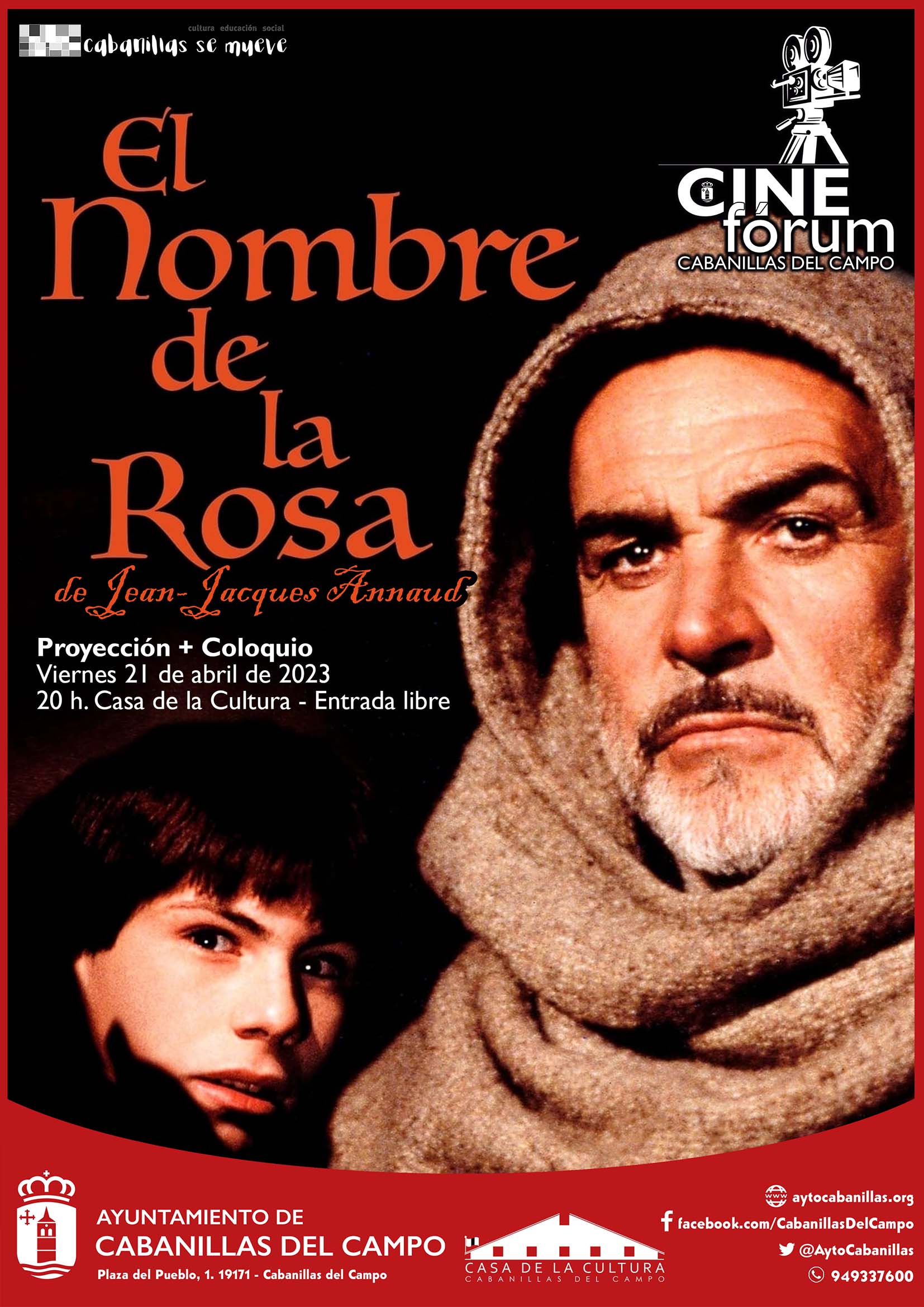 CINEFÓRUM CABANILLAS: EL NOMBRE DE LA ROSA – Ayto. Cabanillas